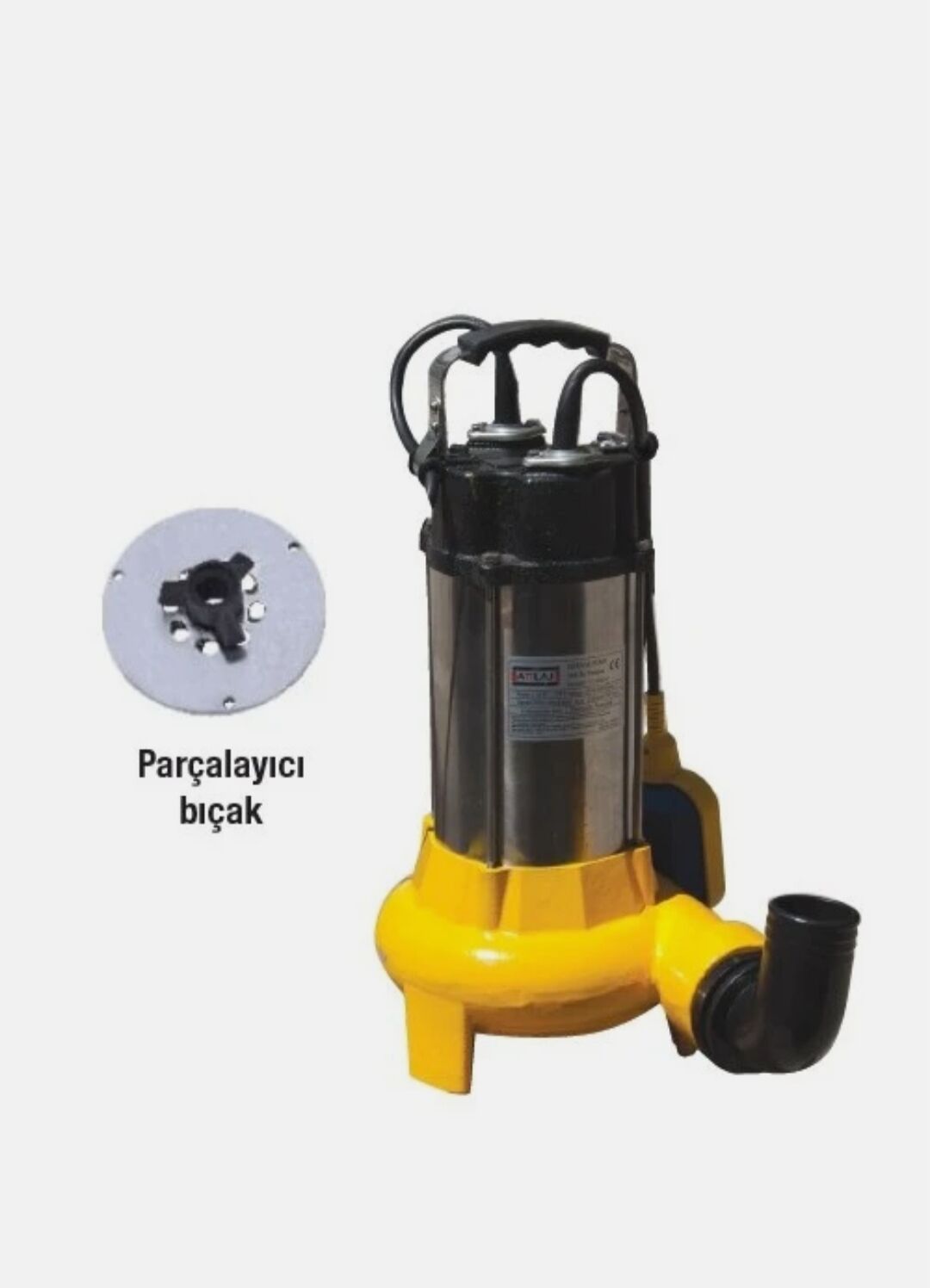 ATTLAS V1100D-F DÖKÜM GÖVDELİ BIÇAKLI ATIK SU POMPASI 1.5HP